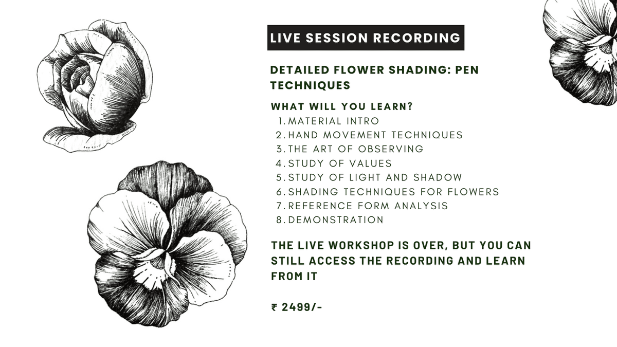Detailed Flower Shading: Pen Techniques