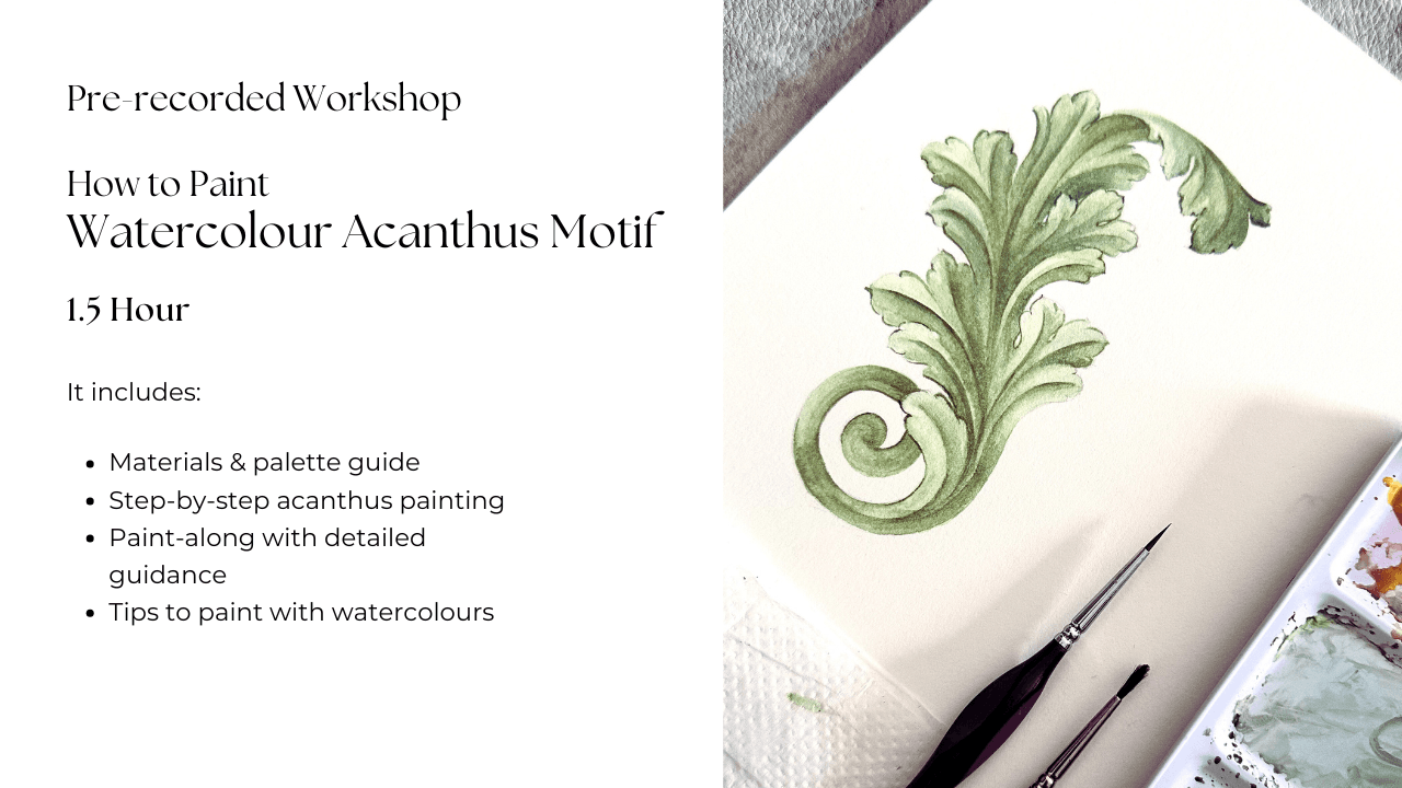 Watercolour Acanthus Motif