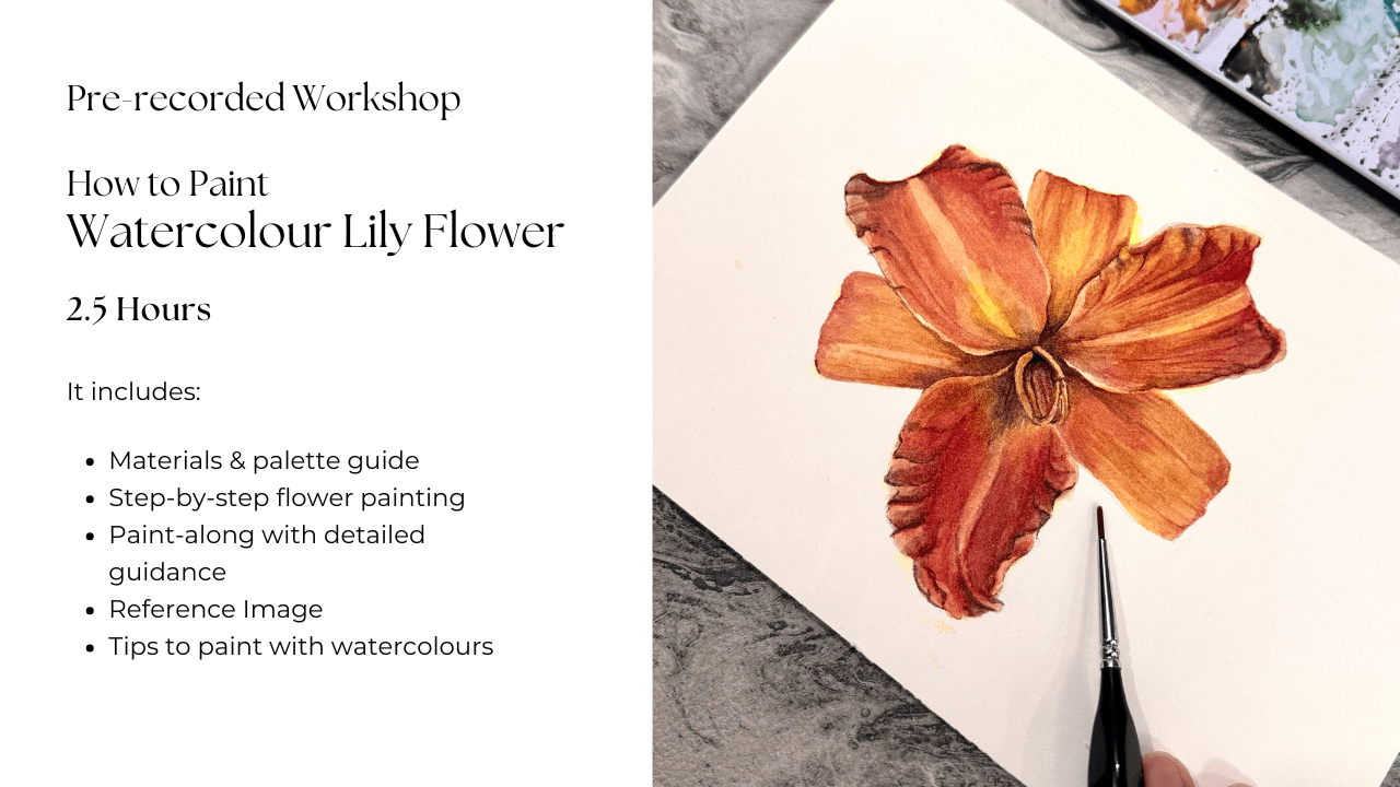 Watercolour Lily Flower