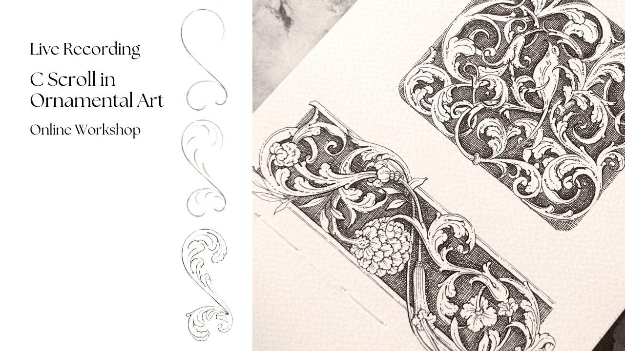 How to Draw a C Scroll: Scrollwork Course
